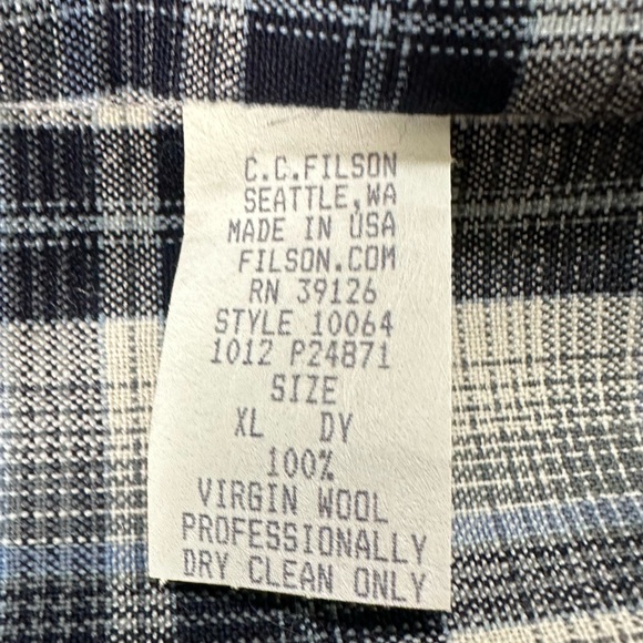 Filson Whipcord Western Vest Virgin Wool Mackinaw Pockets USA Style 10064 Sz XL - Picture 9 of 9